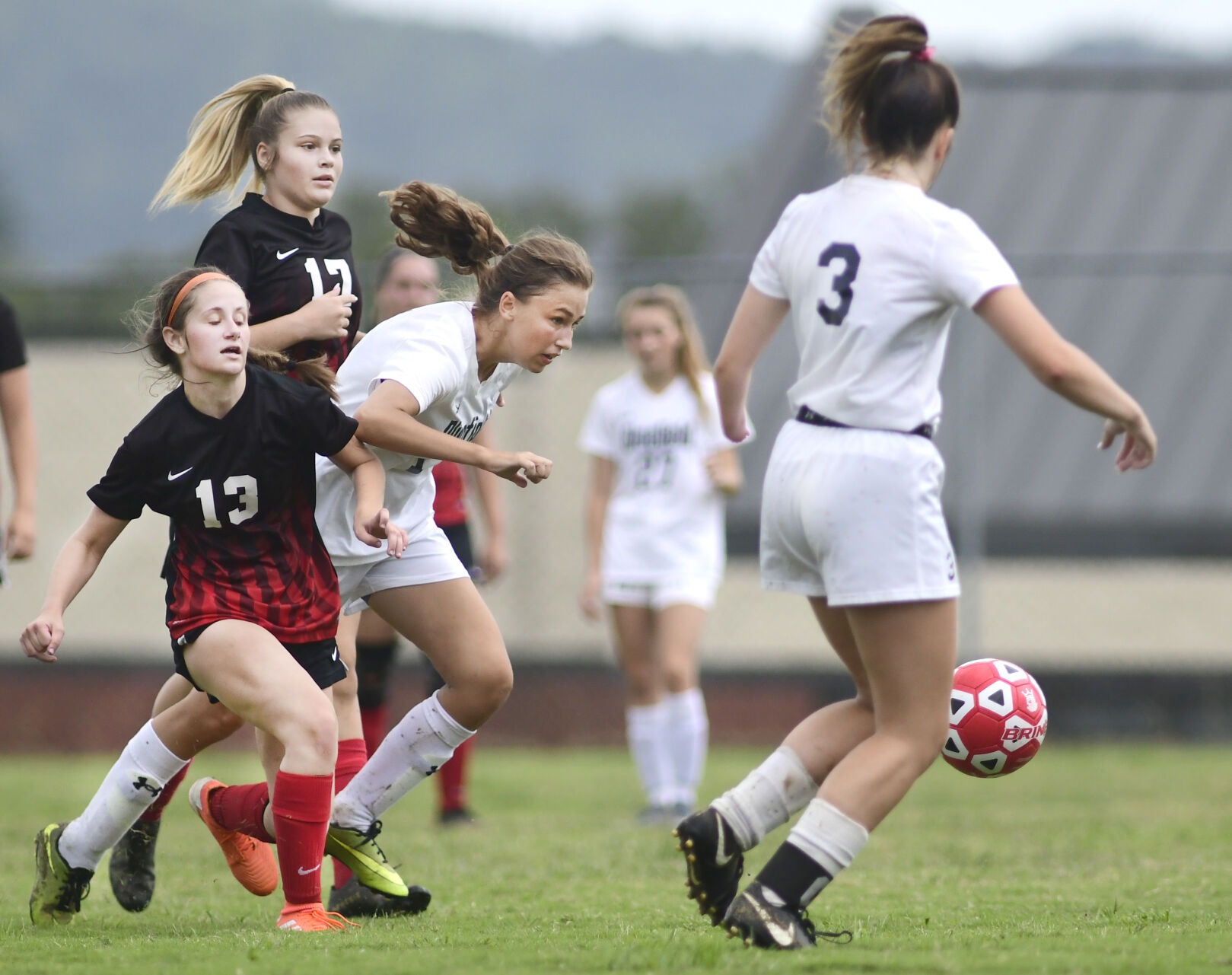 Battle for the ball...